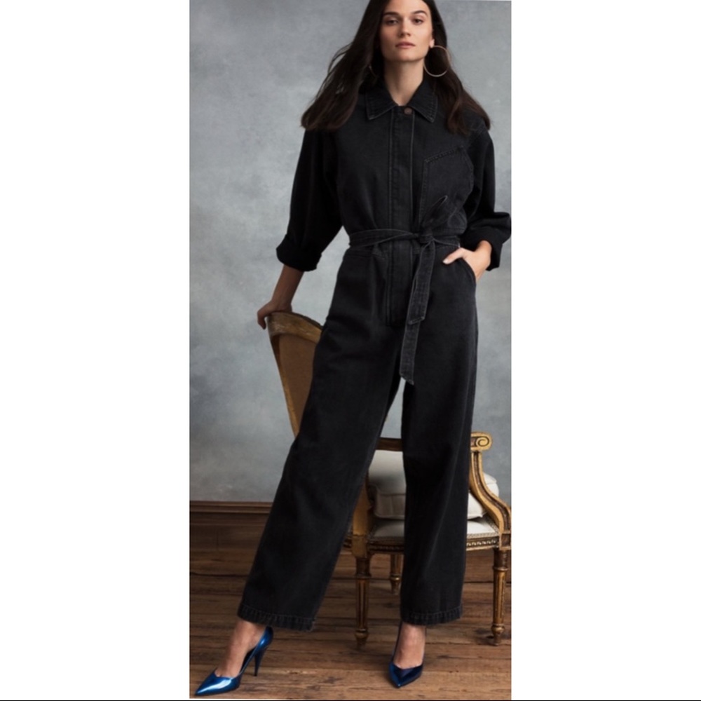 ANTHROPOLOGIE ~Happy Nature Ace Denim Jumpsuit (NWT)